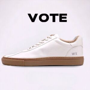 George Esquivel Womens Limited Edition ‘Vote’ Leather Sneakers EU 36.5 US 6.5